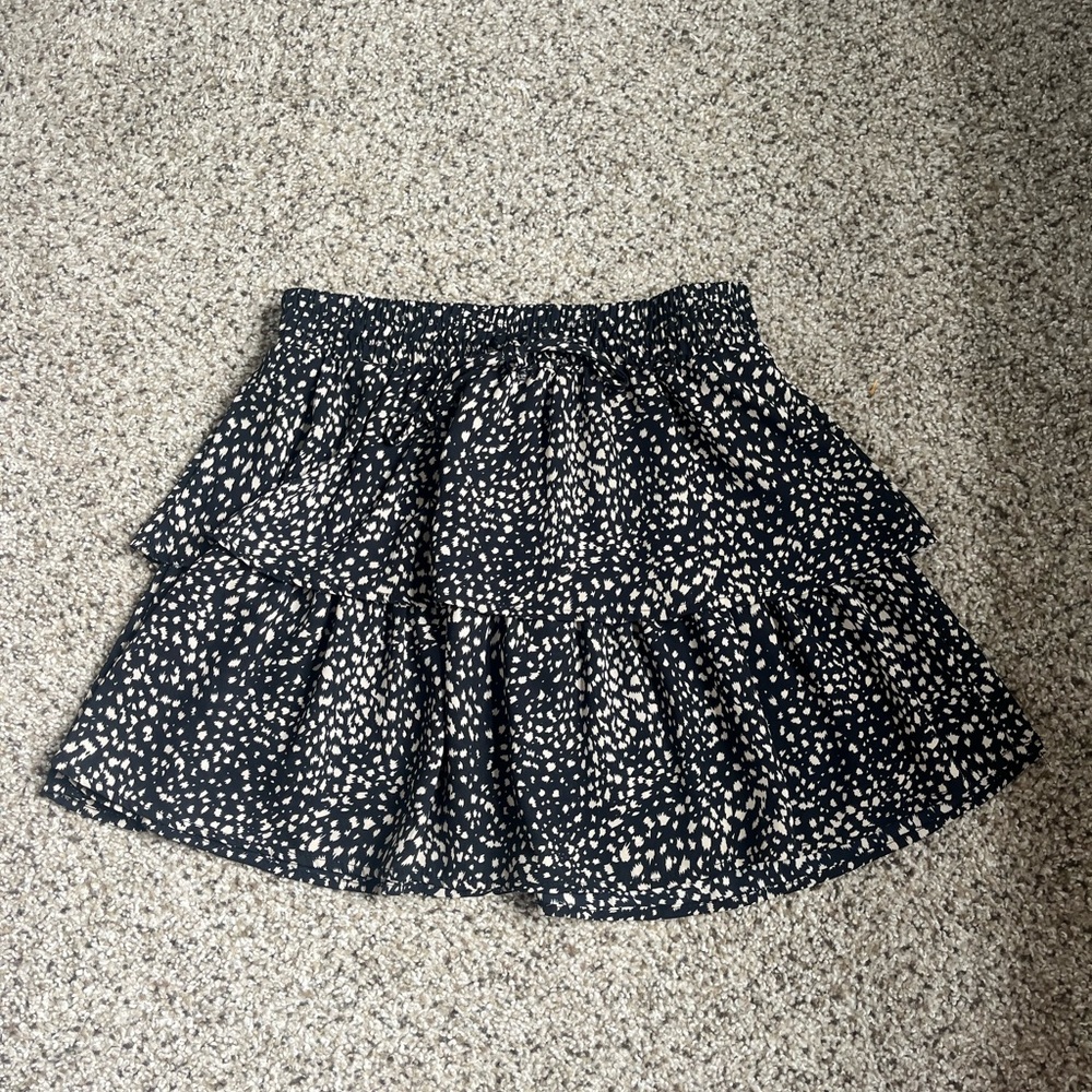 Francesca’s Skirt Black Ruffle Size M